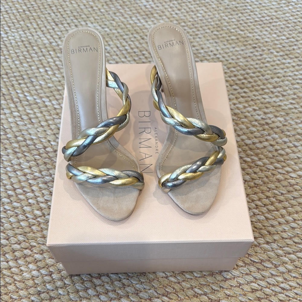 Alexandre Birman Gold and Silver Women's Sandals